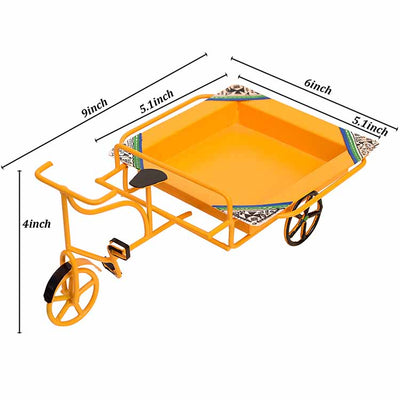 Funky Snacks Serving Rickshaw in Yellow (9x6x4") - Dining & Kitchen - 4