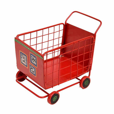 Funky Snacks Serving Trolly in Red Color (6x4.4x5.2") - Dining & Kitchen - 2