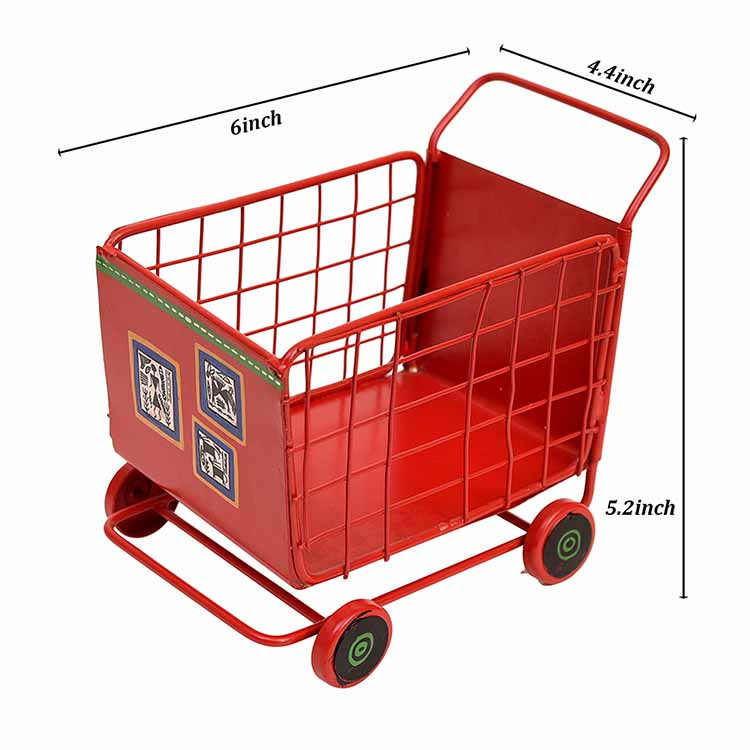 Funky Snacks Serving Trolly in Red Color (6x4.4x5.2") - Dining & Kitchen - 4