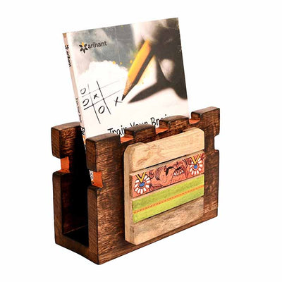 Magazine Holder Handcrafted Wooden (7x3x5") - Storage & Utilities - 3