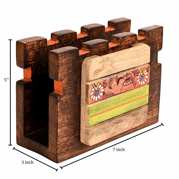 Magazine Holder Handcrafted Wooden (7x3x5") - Storage & Utilities - 5