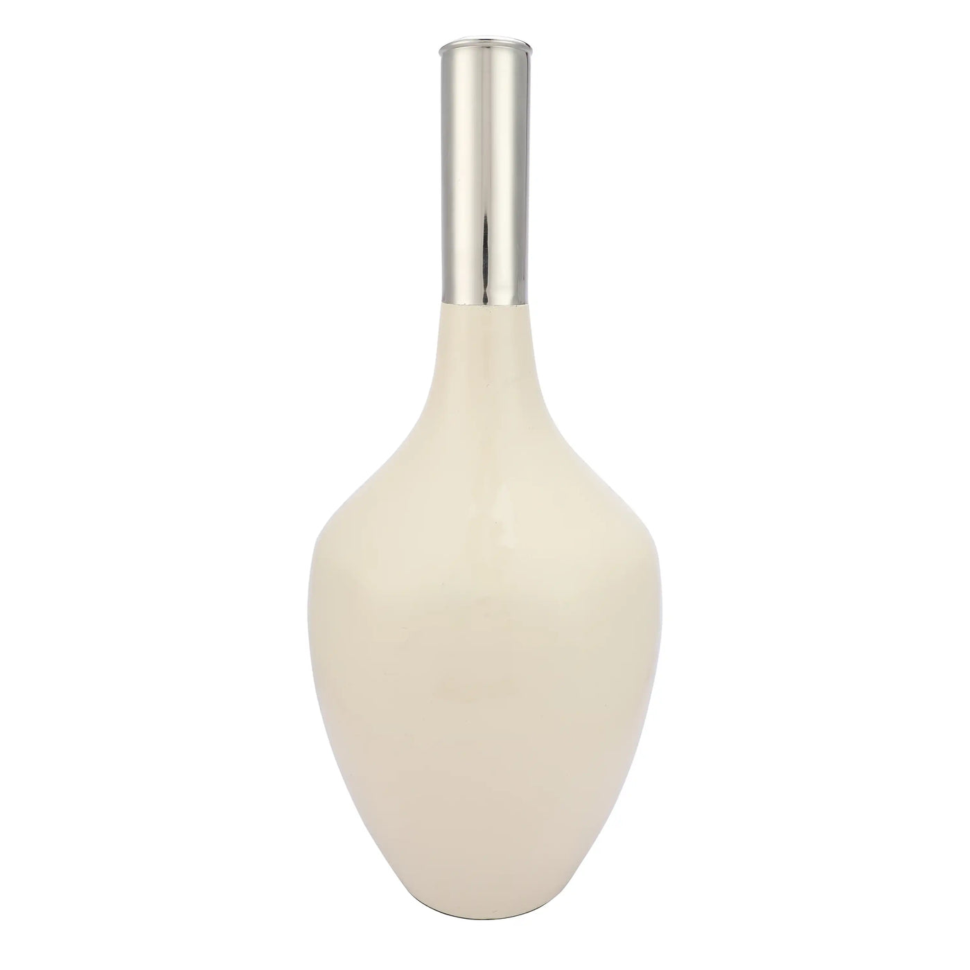 Slender Deidra Fawn White Brass Vase-53-122-44-1