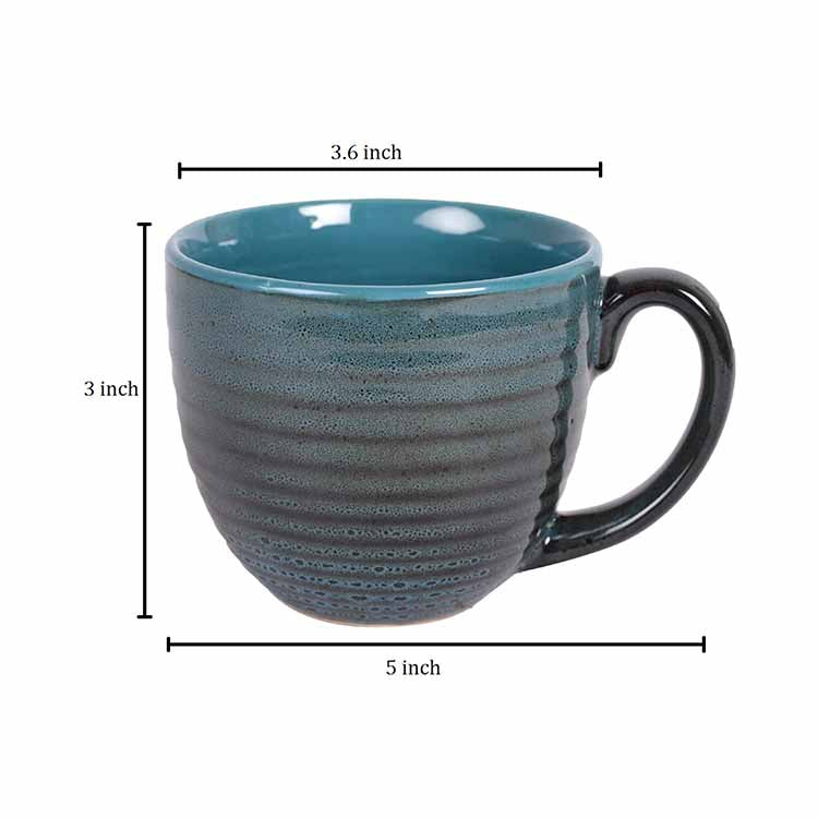 Coffee Mug Ceramic Bluish Grey - Set of 2 - Dining & Kitchen - 4