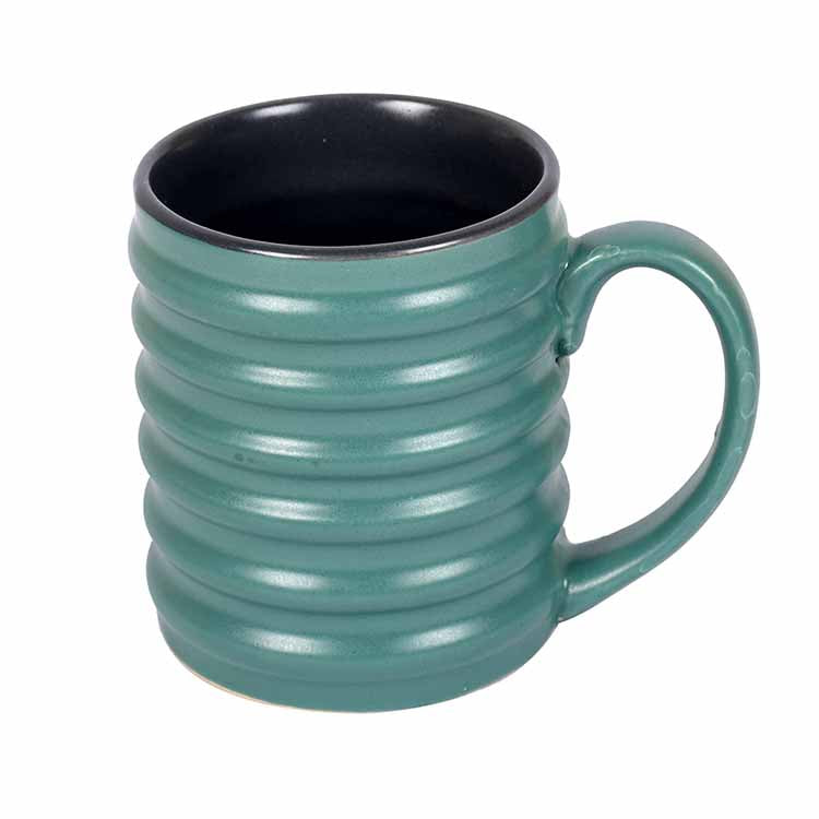 Mug Ceramic Turquoise Green - Set of 2 (4.4x2.7x3.4") - Dining & Kitchen - 3