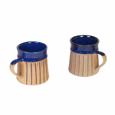 Grooving Sand Coffee Mugs - Set of 2 (4.5x3.5x4") - Dining & Kitchen - 5