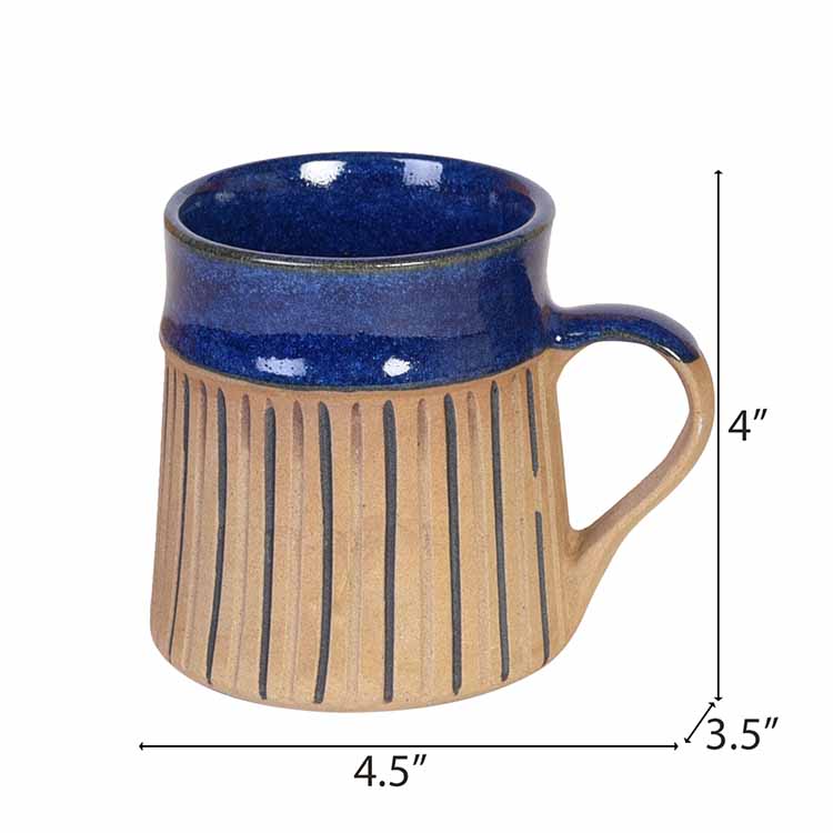 Grooving Sand Coffee Mugs - Set of 2 (4.5x3.5x4") - Dining & Kitchen - 4
