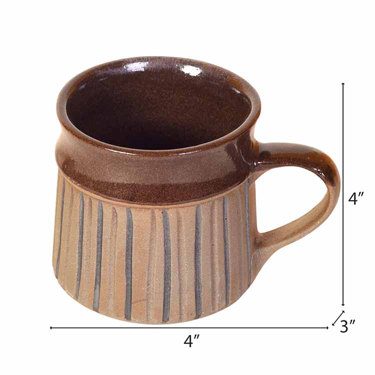 Grooving Sand Coffee Mugs - Set of 6 (4x3x4") - Dining & Kitchen - 4