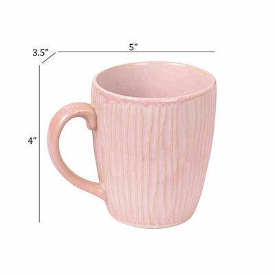 Crinkle Pink Coffee Mugs - Set of 4 - Dining & Kitchen - 5