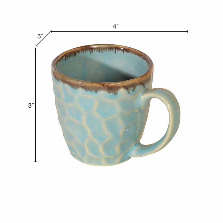 Teal Cuts Tea Cups - Set of 6 - Dining & Kitchen - 4
