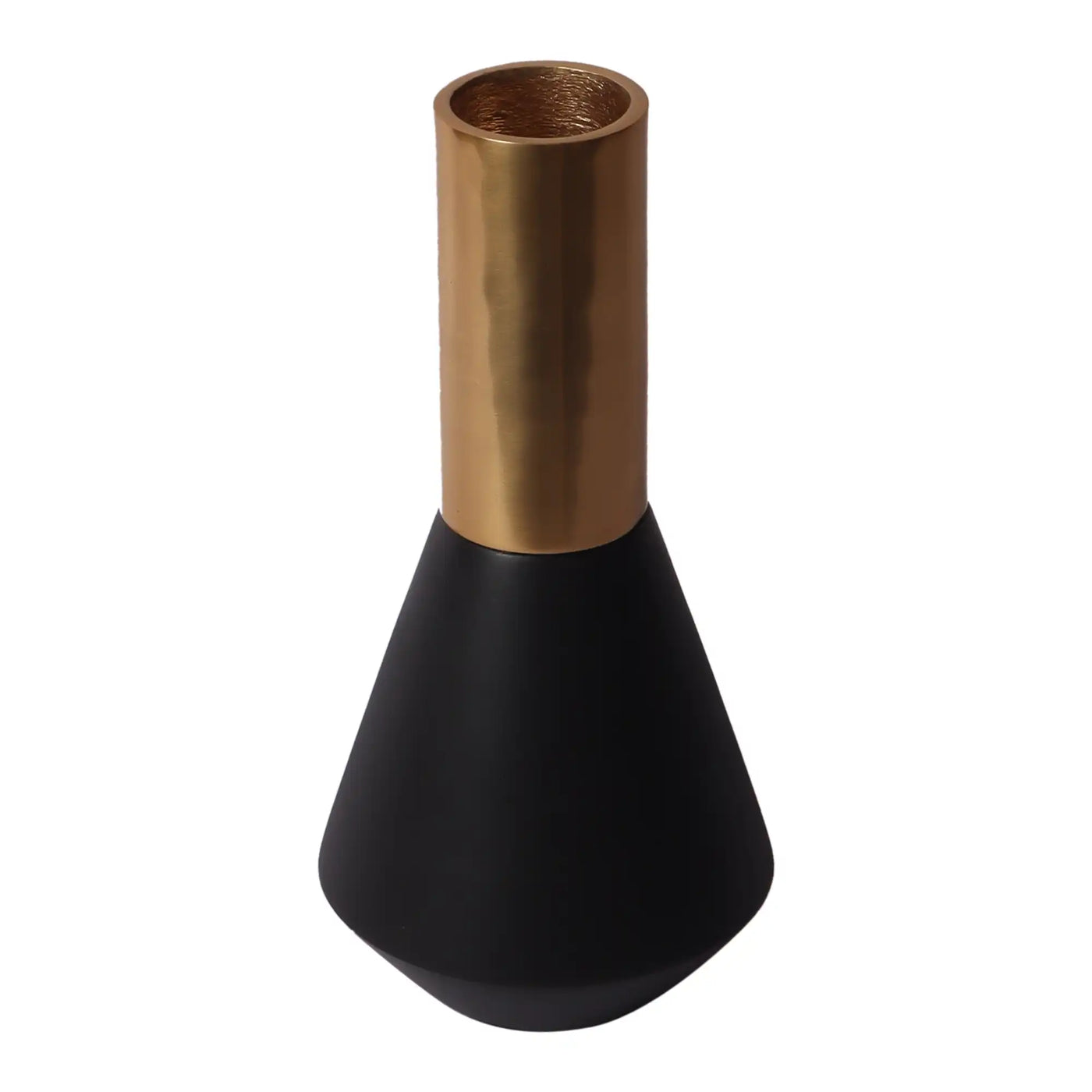Matt Gold and Black Aluminium Deidra Table Vase-52-346-25-2