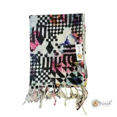 Multicolour Abstract Printed Stole - Lifestyle Accessories - 4