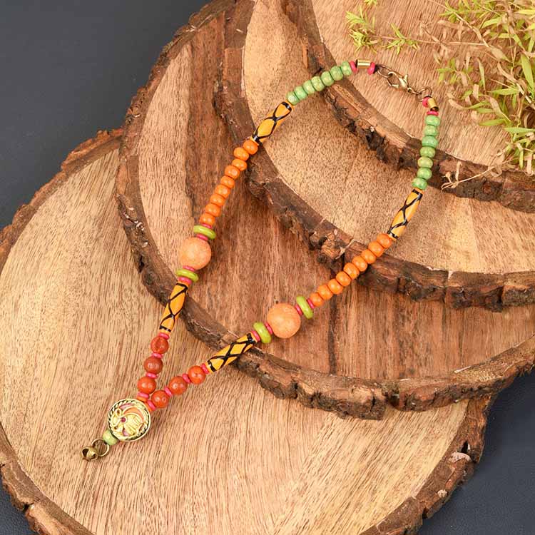 The Orange Queen Handcrafted Tribal Necklace - Fashion & Lifestyle - 1