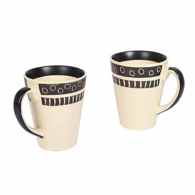 Mug Ceramic Black Polka - Set of 2 (4x3.2x4.1") - Dining & Kitchen - 2