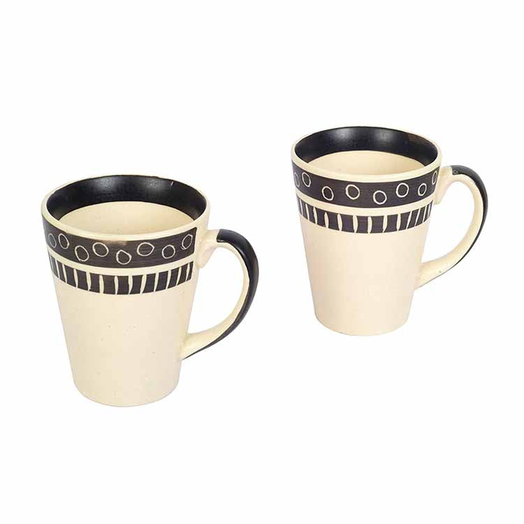 Mug Ceramic Black Polka - Set of 2 (4x3.2x4.1") - Dining & Kitchen - 5