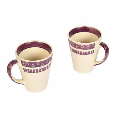 Mug Ceramic Magenta Polka - Set of 2 (4x3.2x4.1") - Dining & Kitchen - 5