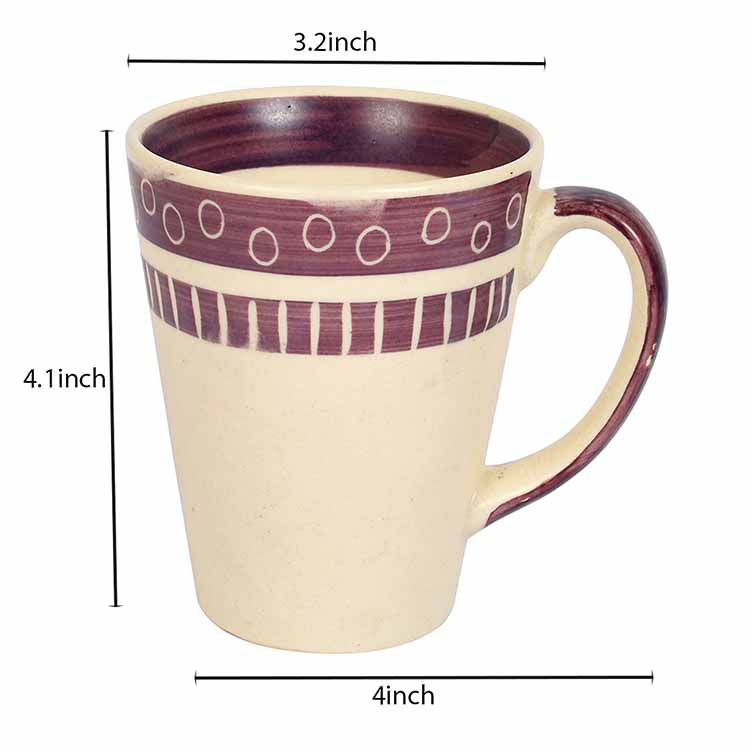 Mug Ceramic Magenta Polka - Set of 2 (4x3.2x4.1") - Dining & Kitchen - 4