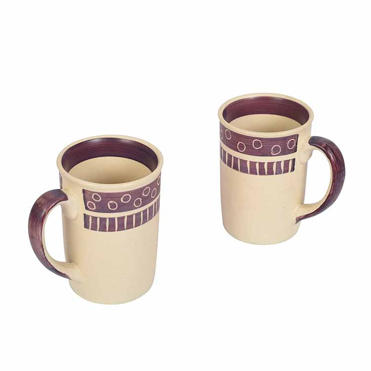 Mug Ceramic Magenta Polka - Set of 2 (4x3x4") - Dining & Kitchen - 5