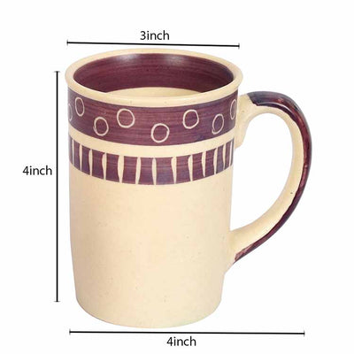 Mug Ceramic Magenta Polka - Set of 2 (4x3x4") - Dining & Kitchen - 4