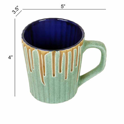 Turquoise Drip Mugs - Set of 2 - Dining & Kitchen - 4