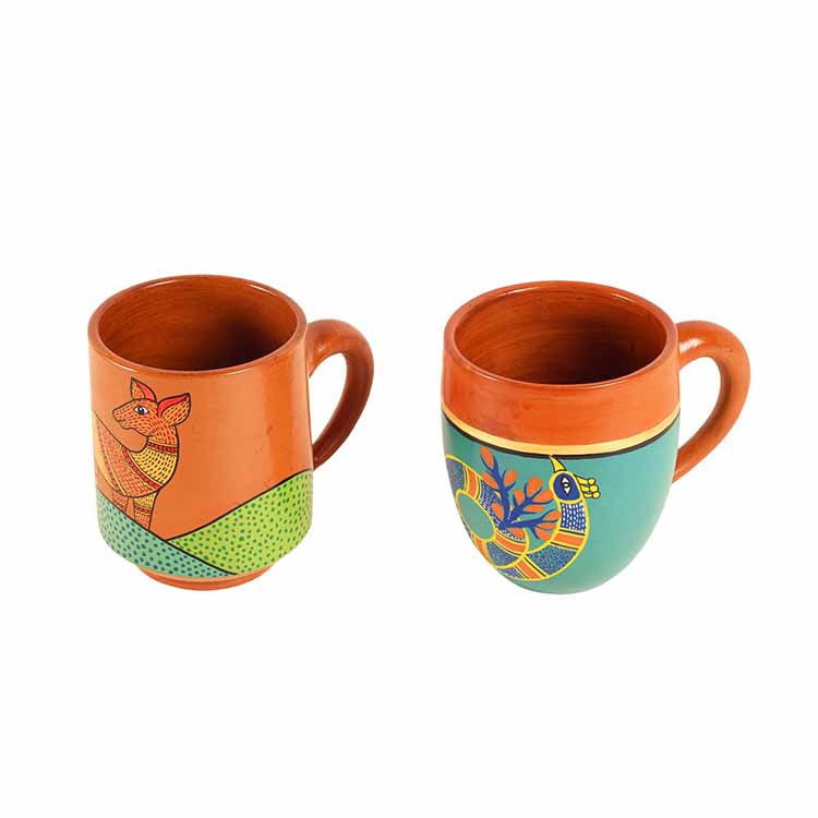 Delightful Deer Terracotta Tea Cups Set of 2 - Dining & Kitchen - 3