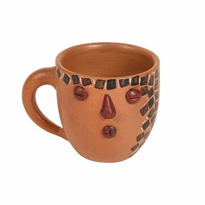 Knosh-B Earthen Cups with Tribal Motifs - Set of 4 - Dining & Kitchen - 3
