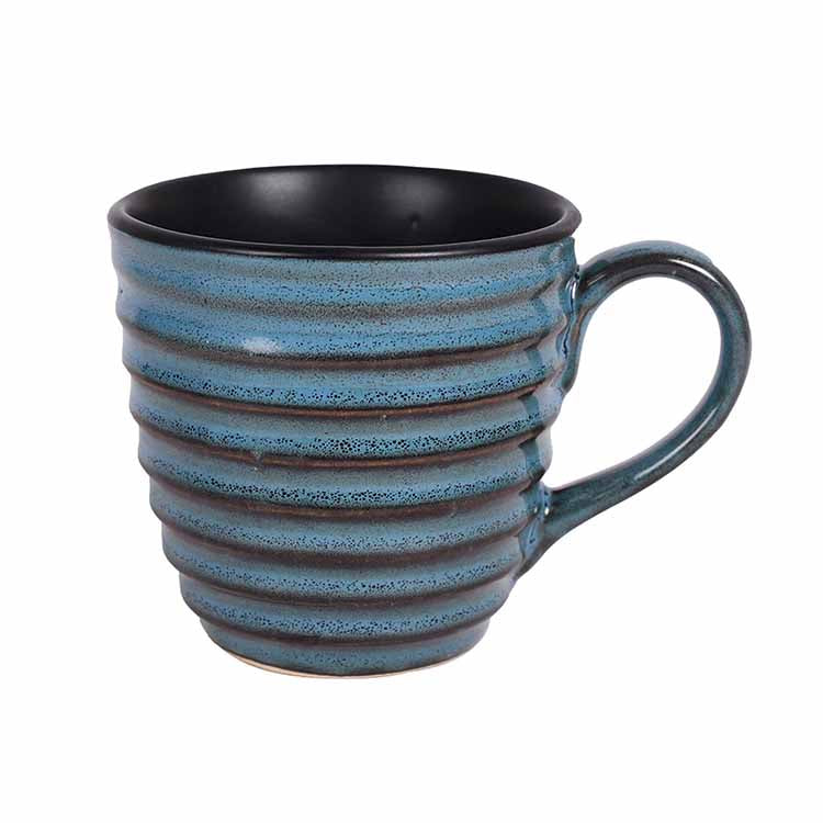 Cup Ceramic Blue - Set of 6 (4x3x3") - Dining & Kitchen - 3