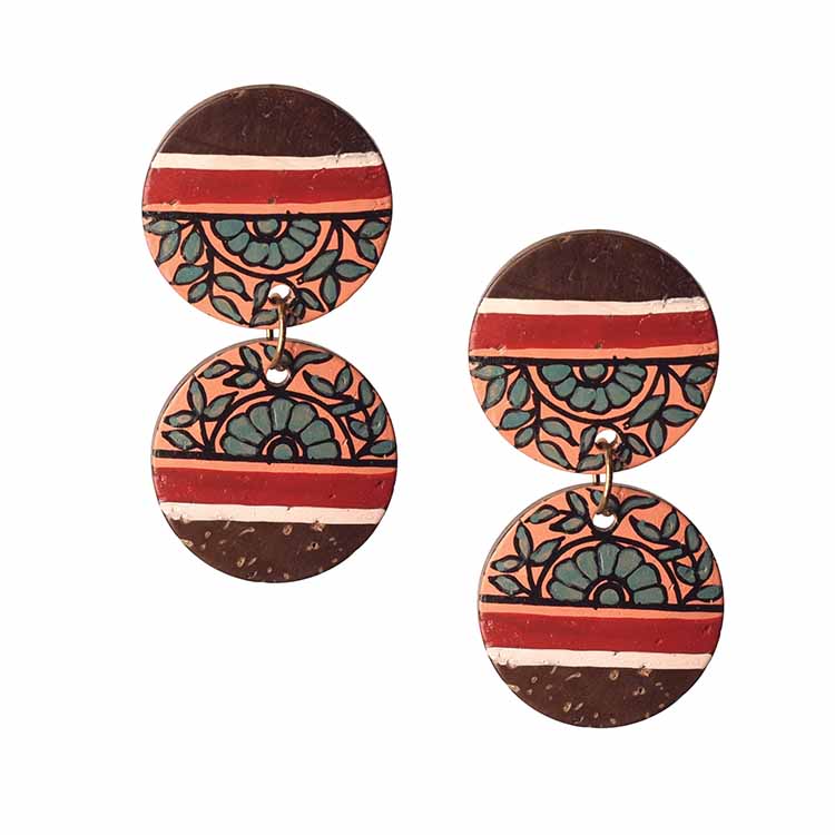 Floral Drops Handcrafted Tribal Wooden Earrings - Fashion & Lifestyle - 3