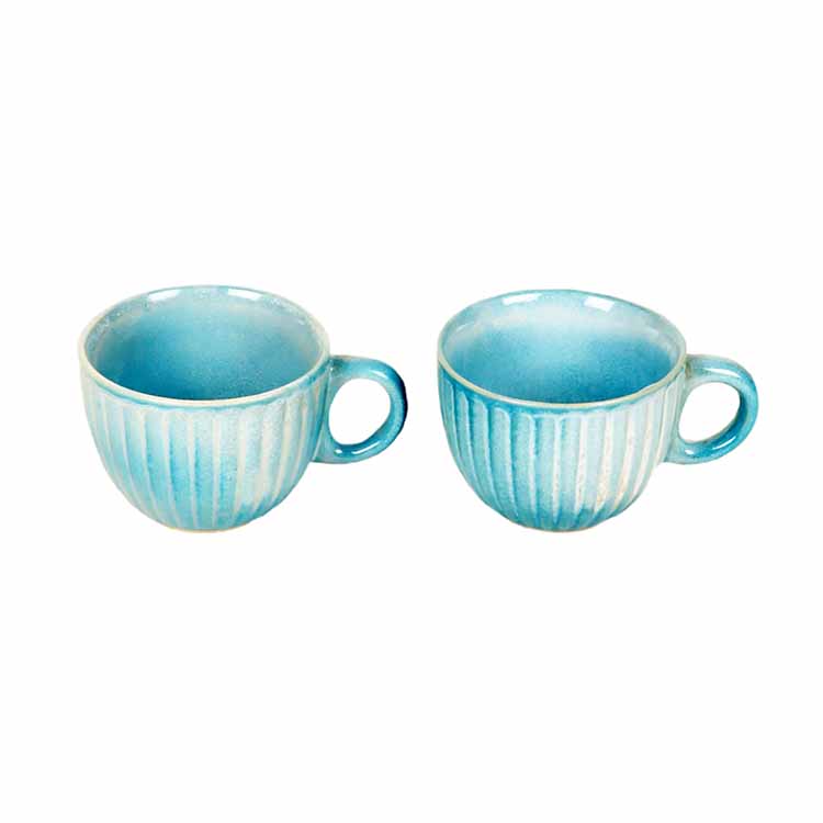 Cyan Blue Tea Cups - Set of 6 - Dining & Kitchen - 3