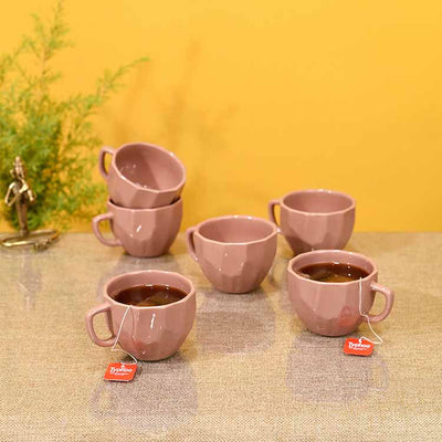 Peachy Dents Tea Cups - Set of 6 - Dining & Kitchen - 2