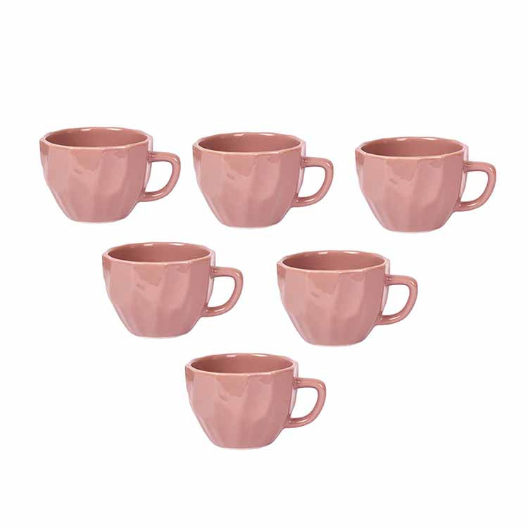 Peachy Dents Tea Cups - Set of 6 - Dining & Kitchen - 6