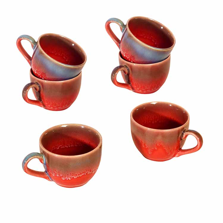 Rustic Drip Tea Cups - Set of 6 - Dining & Kitchen - 3