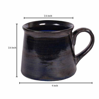 Cup Ceramic Dark Blue - Set of 6 (4x2.7x2.7") - Dining & Kitchen - 4