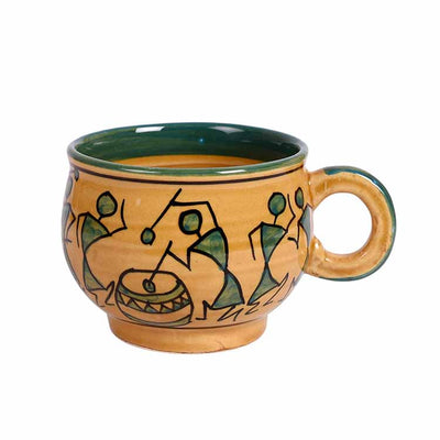 Cup Ceramic Warli Yellow - Set of 6 - Dining & Kitchen - 3