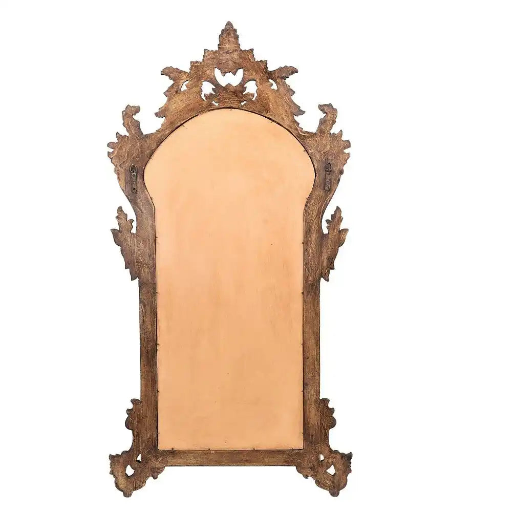 Voleta Carved Antiqued Wooden Mirror (33in x 1in x 64in) - Home Decor - 5