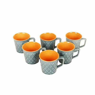 Rustic Grey Tea Cups - Set of 6 - Dining & Kitchen - 5