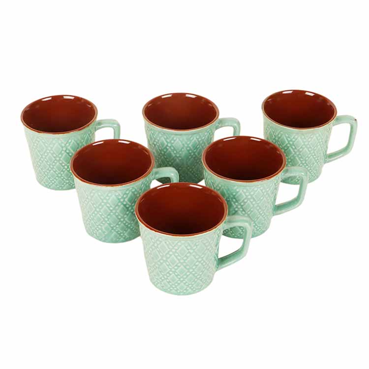 Mint Green Tea Cups - Set of 6 - Dining & Kitchen - 5