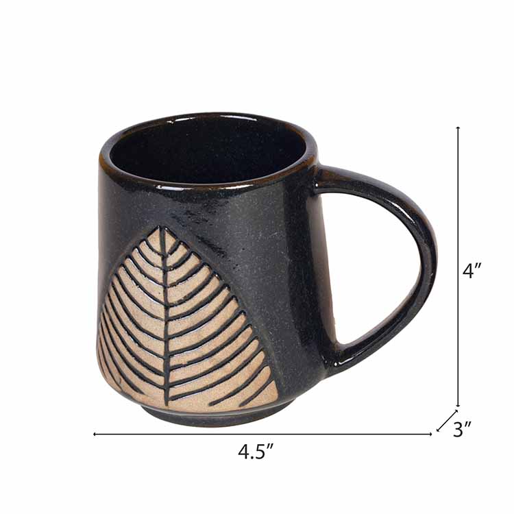 Falling Leaves Tea Mugs - Set of 4 (4.5x3x4") - Dining & Kitchen - 4