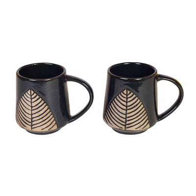 Falling Leaves Tea Mugs - Set of 2 (4.5x3x4") - Dining & Kitchen - 2