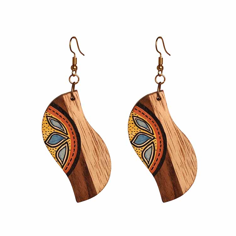 Orchid Handcrafted Tribal Wooden Earrings - Fashion & Lifestyle - 4
