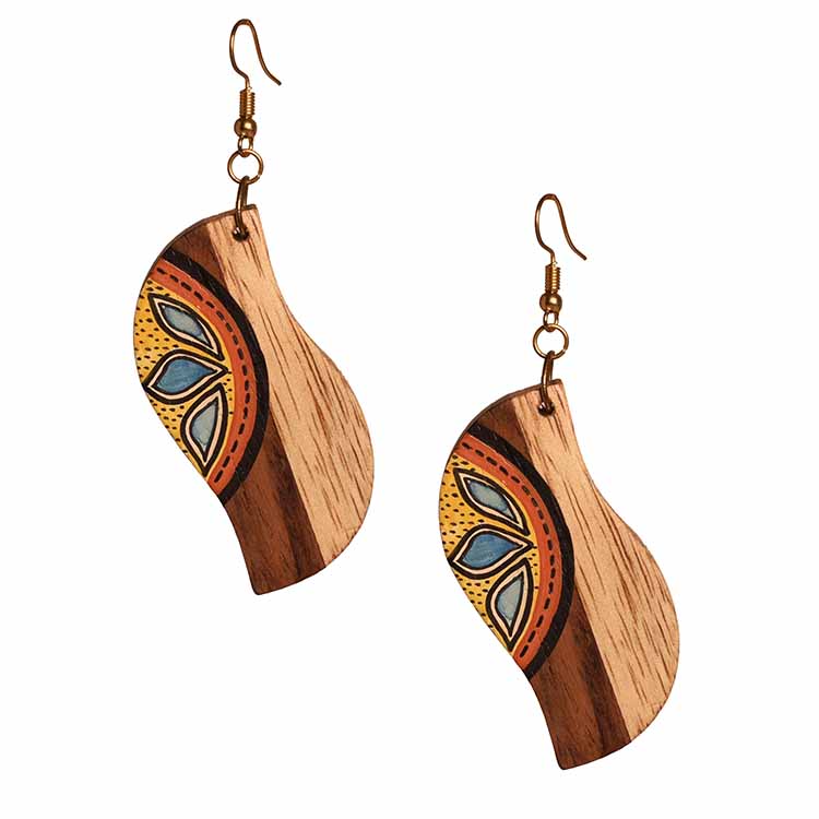 Orchid Handcrafted Tribal Wooden Earrings - Fashion & Lifestyle - 3