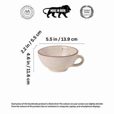 Elysian White Soup Bowls - Set of 4 (5.5x4.6x2.2") - Dining & Kitchen - 4