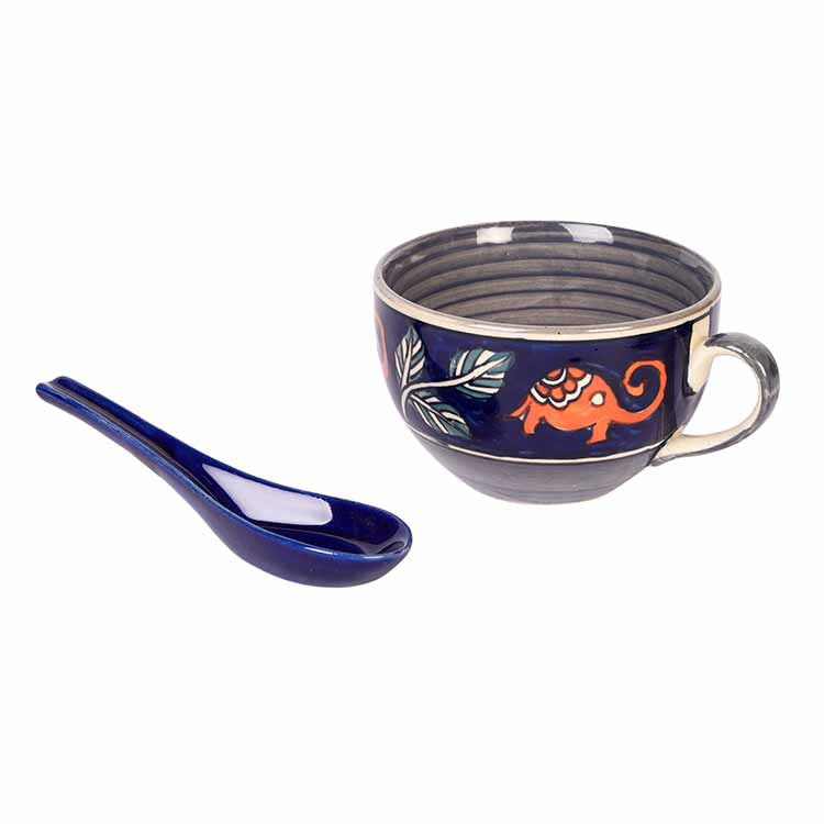Morning Tuskers Soup Bowls w/Spoons - Set of 2 - Dining & Kitchen - 3
