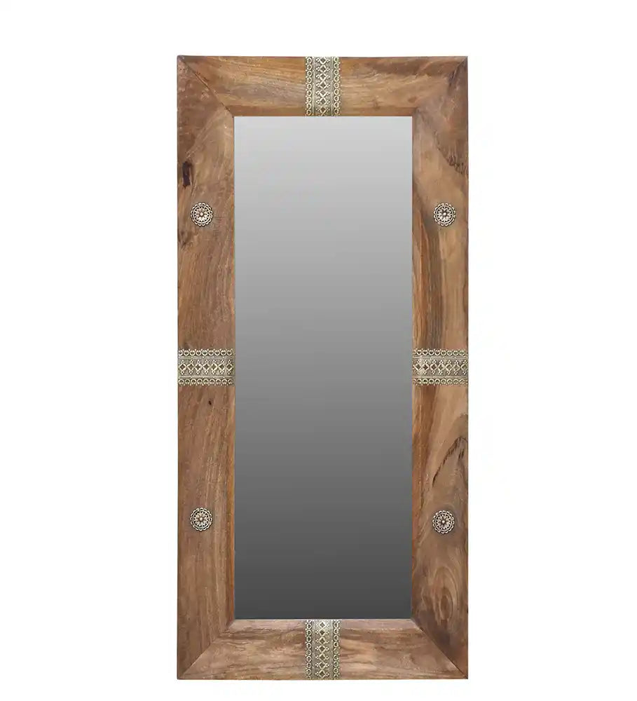 Omari Wooden Rectangular Wall Mirror (23in x 1in x 47in) - Home Decor - 3