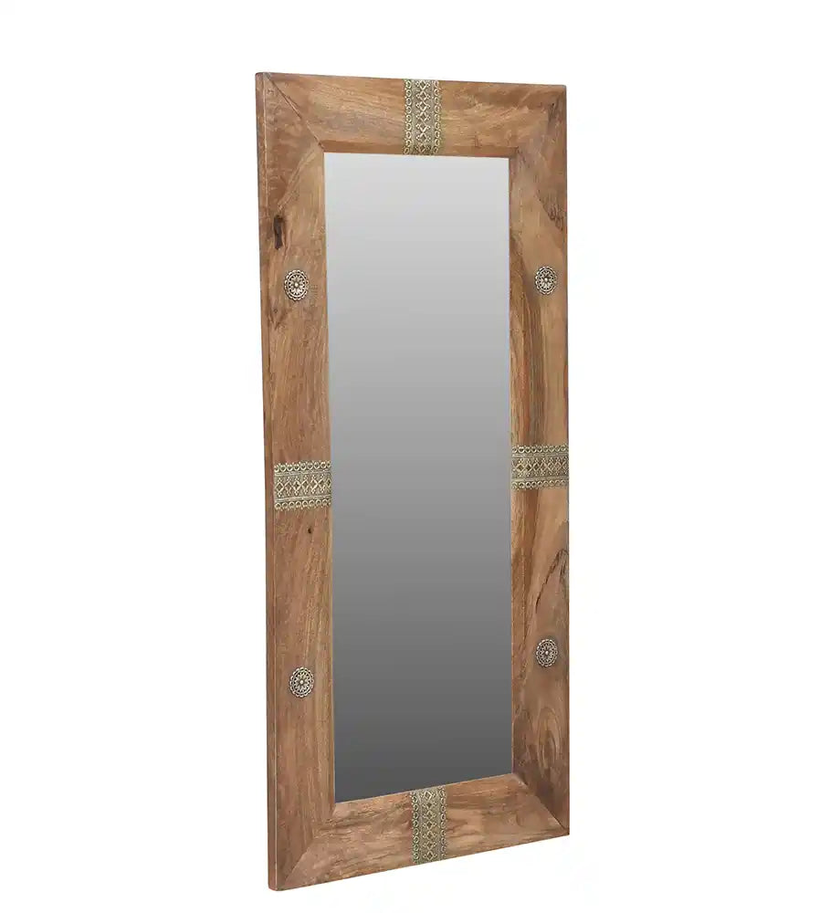 Omari Wooden Rectangular Wall Mirror (23in x 1in x 47in) - Home Decor - 4
