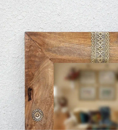 Omari Wooden Rectangular Wall Mirror (23in x 1in x 47in) - Home Decor - 2