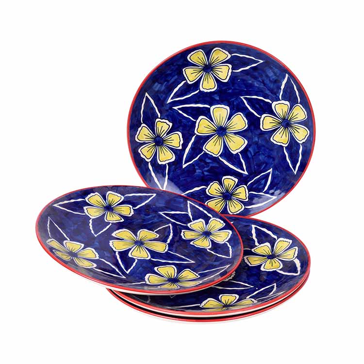 Flowers of Ecstasy Dinner Plates, Azure - Set of 4 - Dining & Kitchen - 2