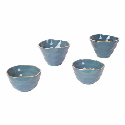 Teal Blue Sweet Bowls (2 Small & 2 Big) - Set of 4 - Dining & Kitchen - 5