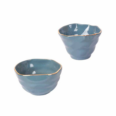 Teal Blue Sweet Bowls (2 Small & 2 Big) - Set of 4 - Dining & Kitchen - 3