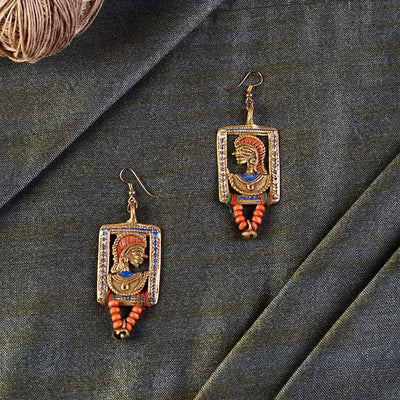 The Empress in Window Handcrafted Tribal Dhokra Earrings - Fashion & Lifestyle - 1