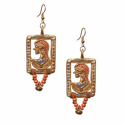 The Empress in Window Handcrafted Tribal Dhokra Earrings - Fashion & Lifestyle - 3